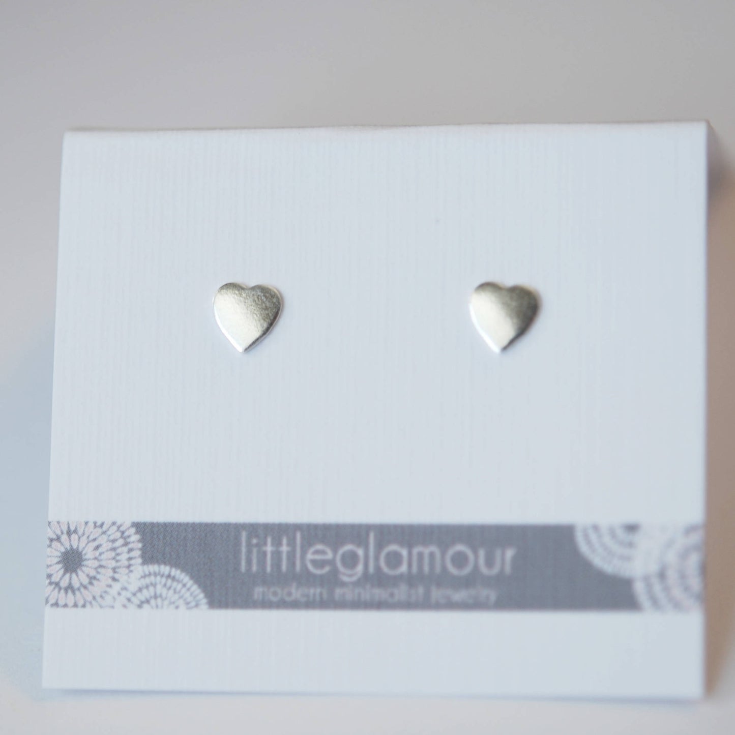 Tiny heart stud earrings