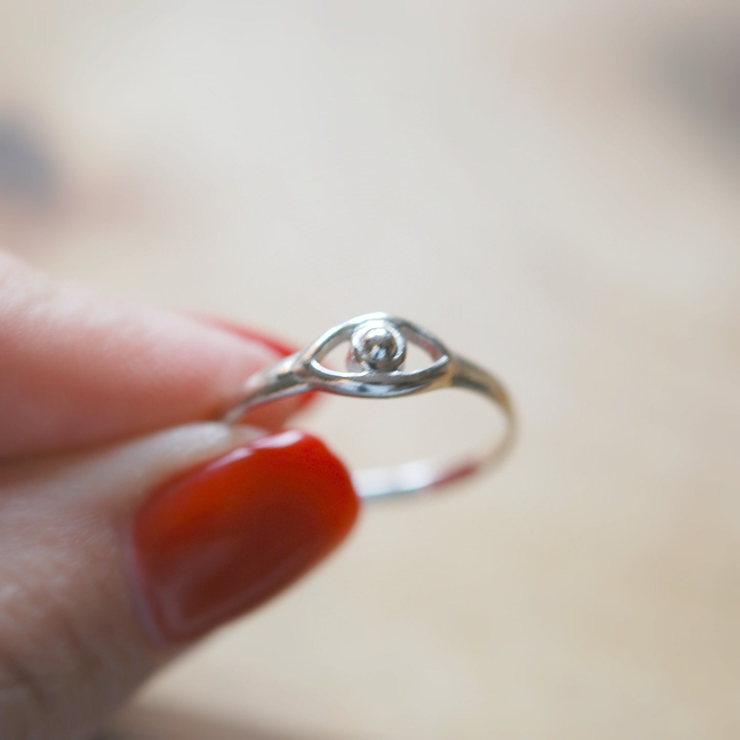 Sterling silver evil eye ring, rings for women, spiritual jewelry, protection ring, silver eye ring, greek ring, talisman, silver ring