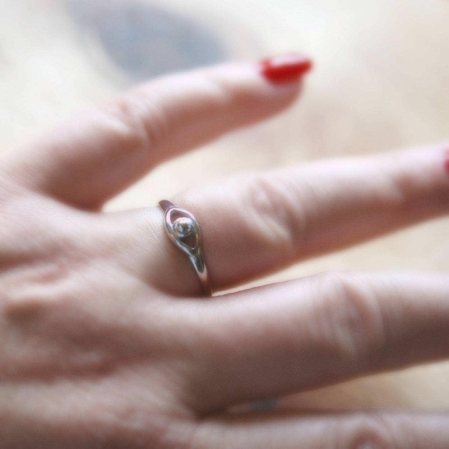 Sterling silver evil eye ring, rings for women, spiritual jewelry, protection ring, silver eye ring, greek ring, talisman, silver ring