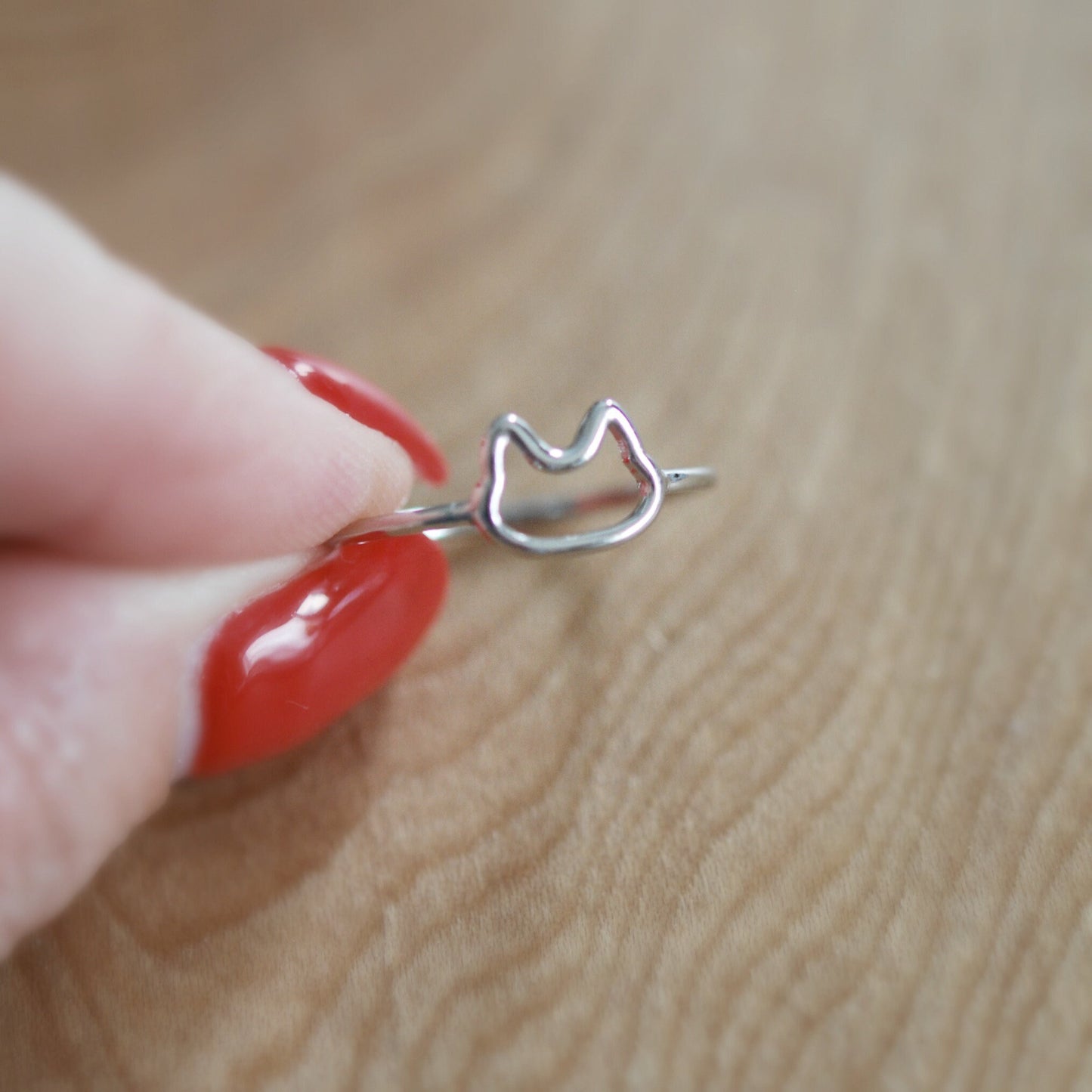 Sterling silver cat ring, stacking rings for women, pet lover, pussycat ring, kitten, cat face, cat jewelry, feline, kitty, crazy cat lady