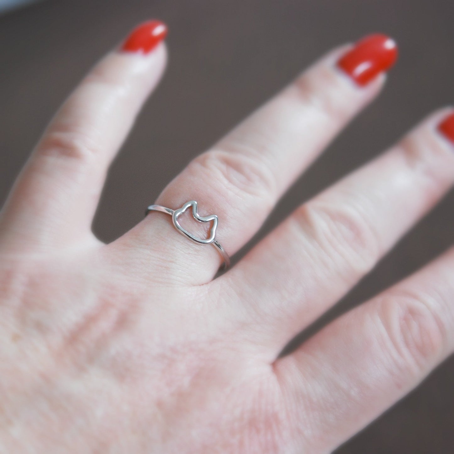Sterling silver cat ring, stacking rings for women, pet lover, pussycat ring, kitten, cat face, cat jewelry, feline, kitty, crazy cat lady