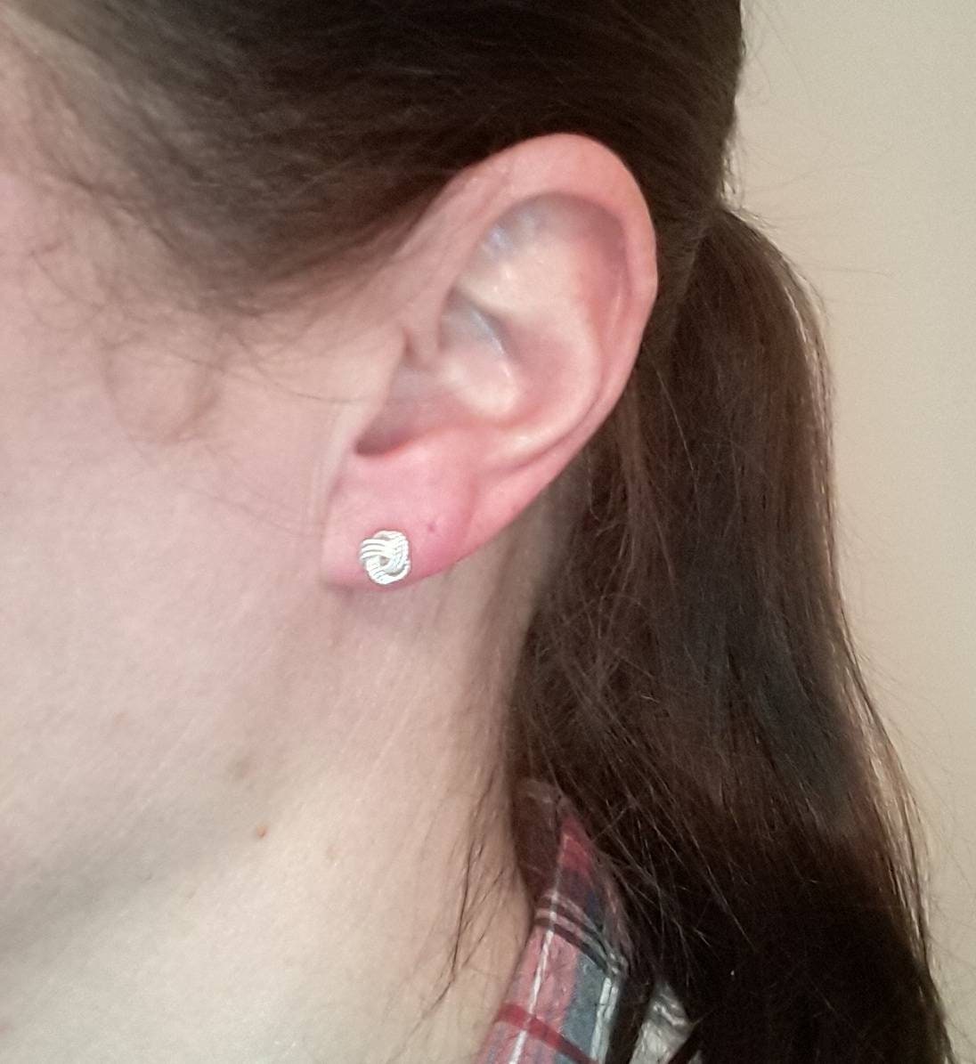 Twisted love knot studs