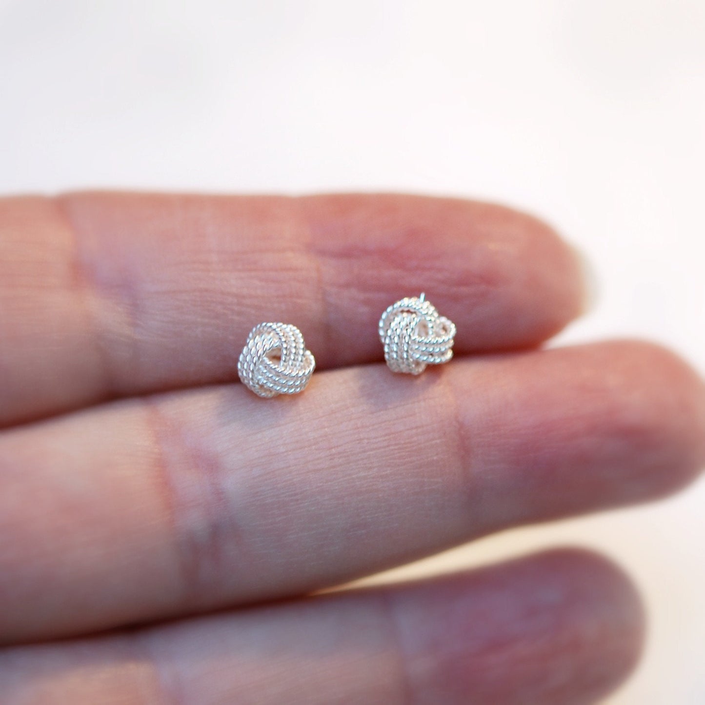 Twisted love knot studs