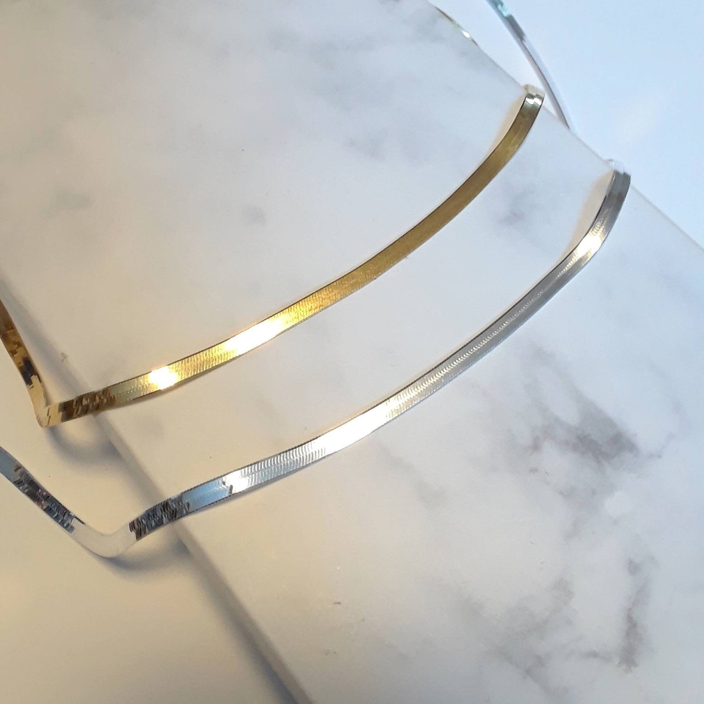 Herringbone chain necklace