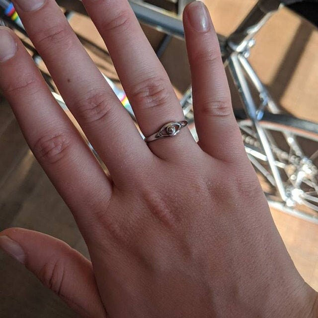 Sterling silver evil eye ring, rings for women, spiritual jewelry, protection ring, silver eye ring, greek ring, talisman, silver ring