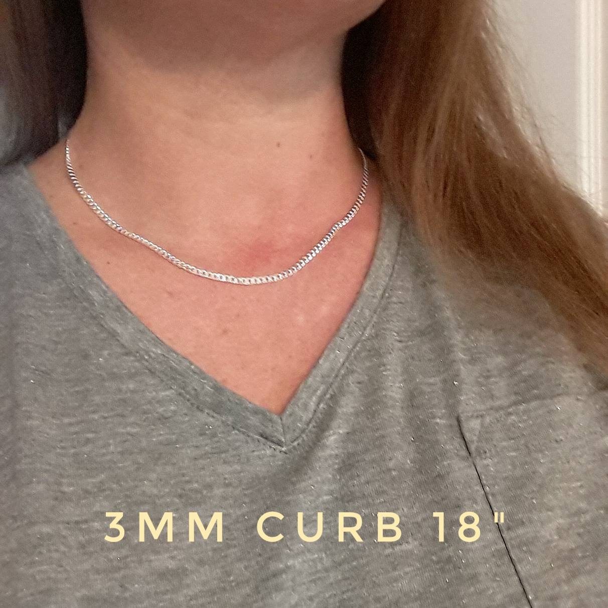 Sterling silver chain, silver rolo chain, silver curb chain, silver figaro chain, simple chain, sterling silver necklace, thick mens chain