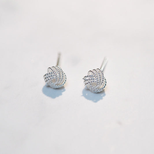 Twisted love knot studs