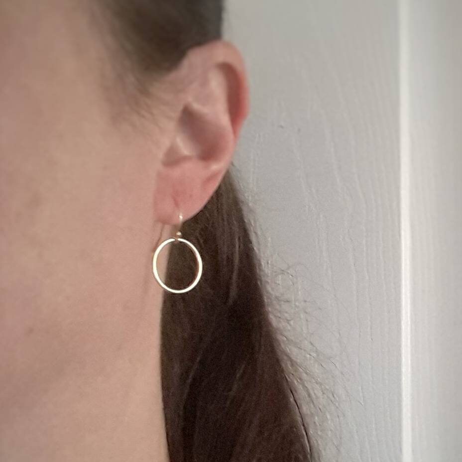 Bernadette gold circle earrings