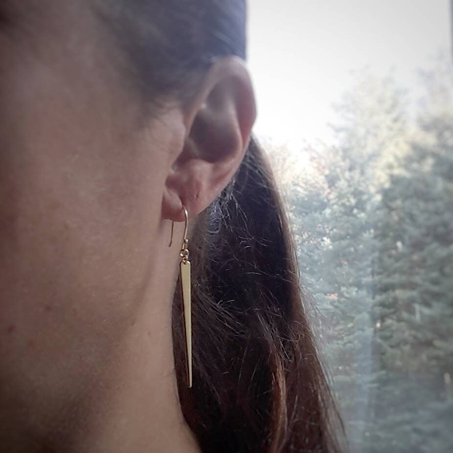 Accra long spike earrings