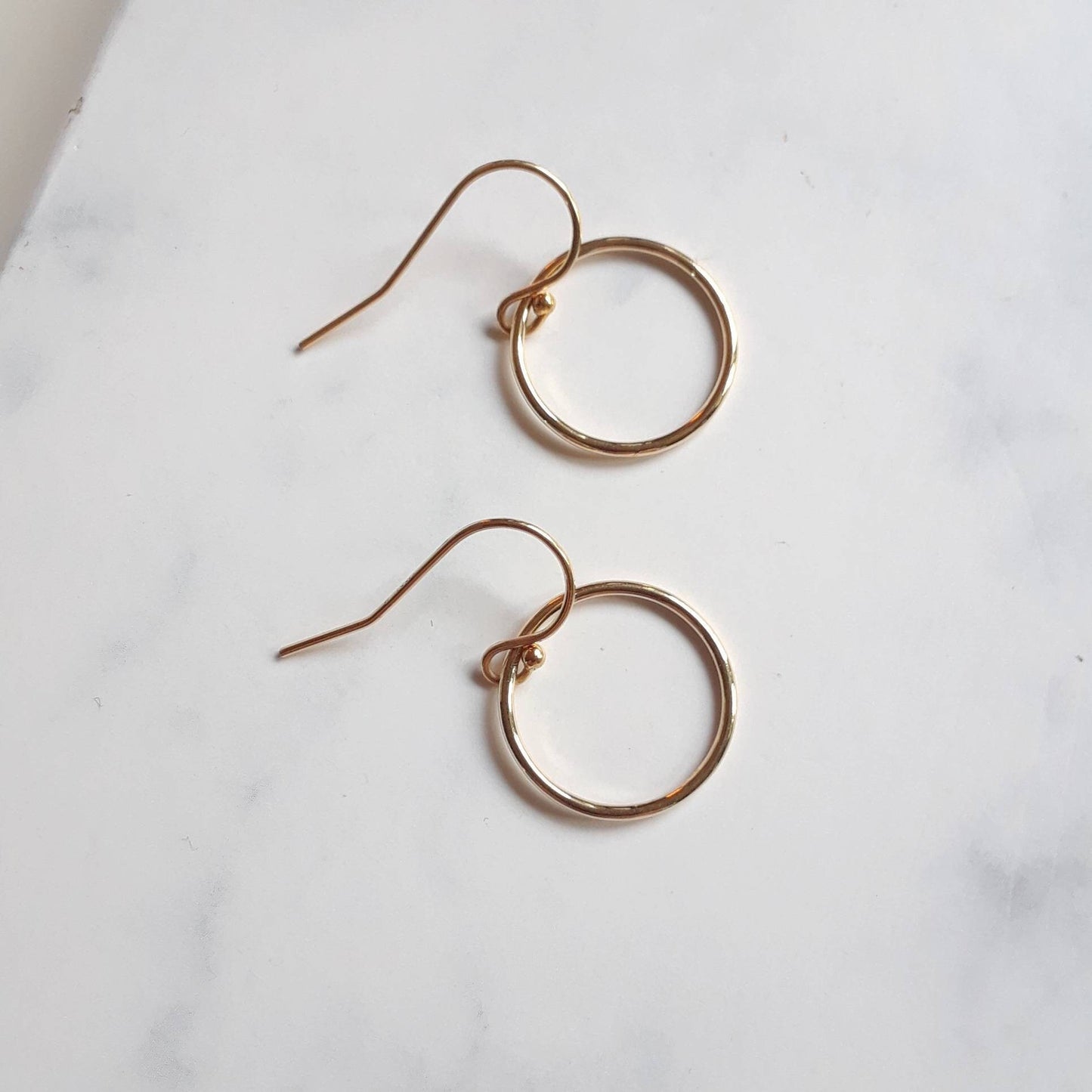 Bernadette gold circle earrings