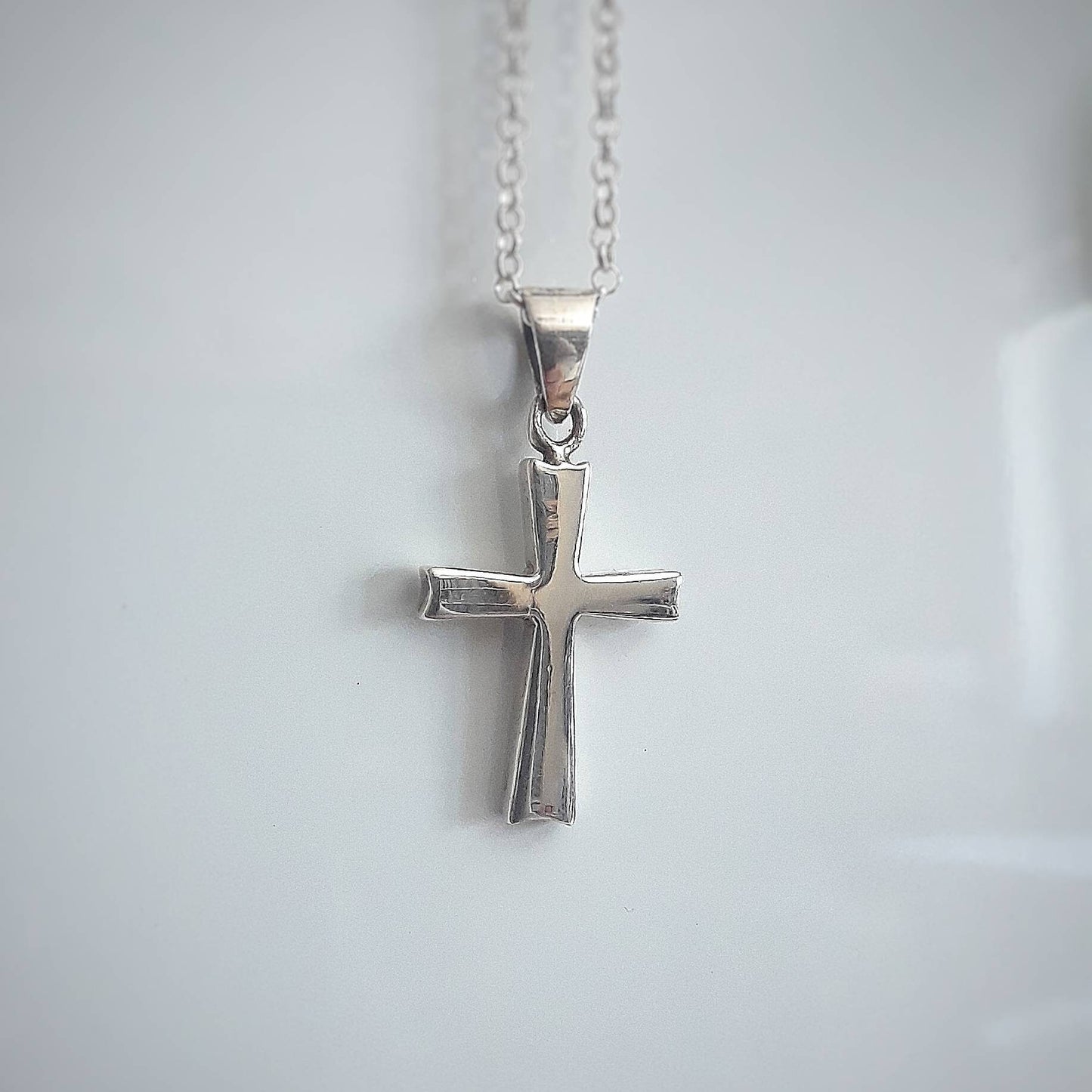 Madrid silver cross necklace