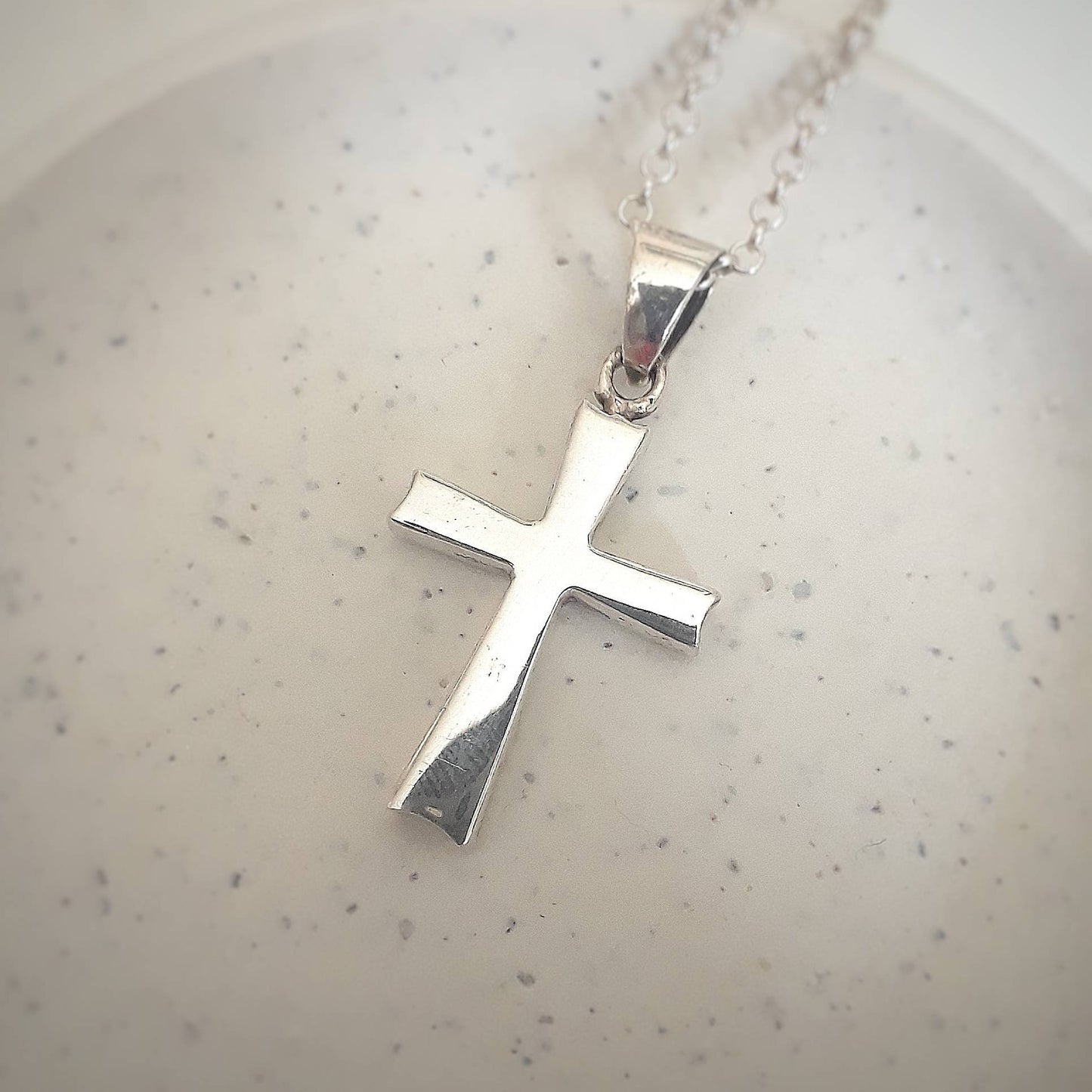 Madrid silver cross necklace