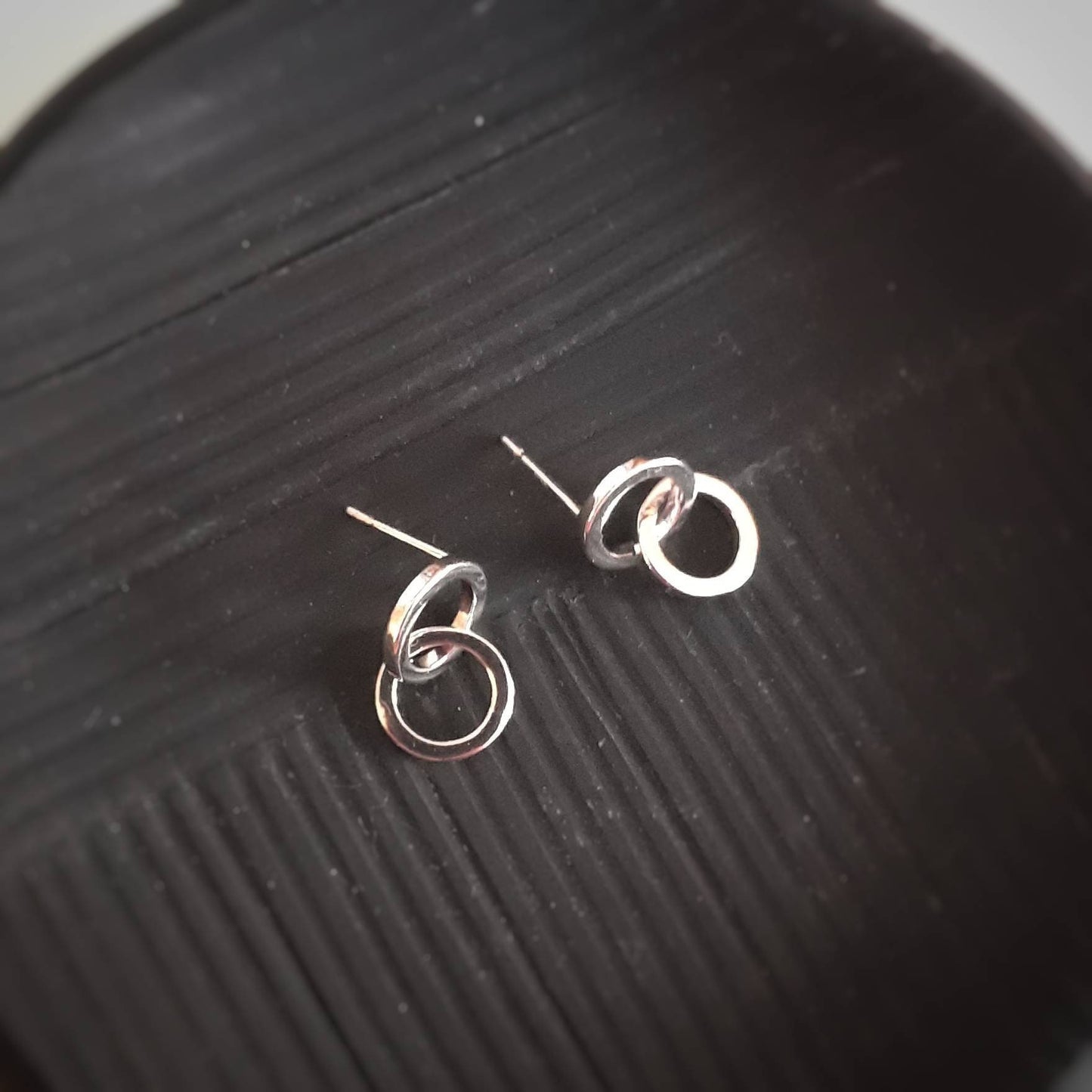 Nicole double circle stud earrings