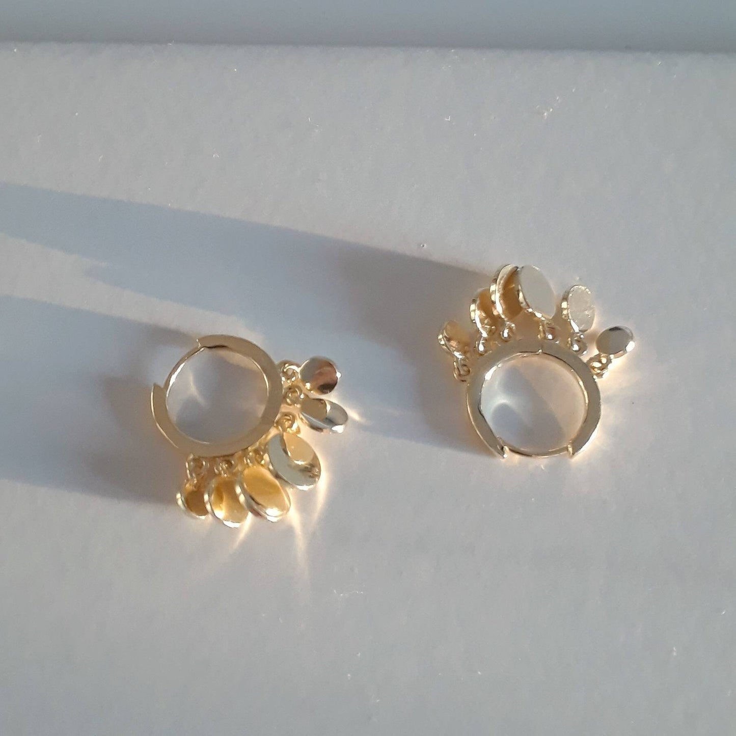 Amelia disco huggie hoop earrings