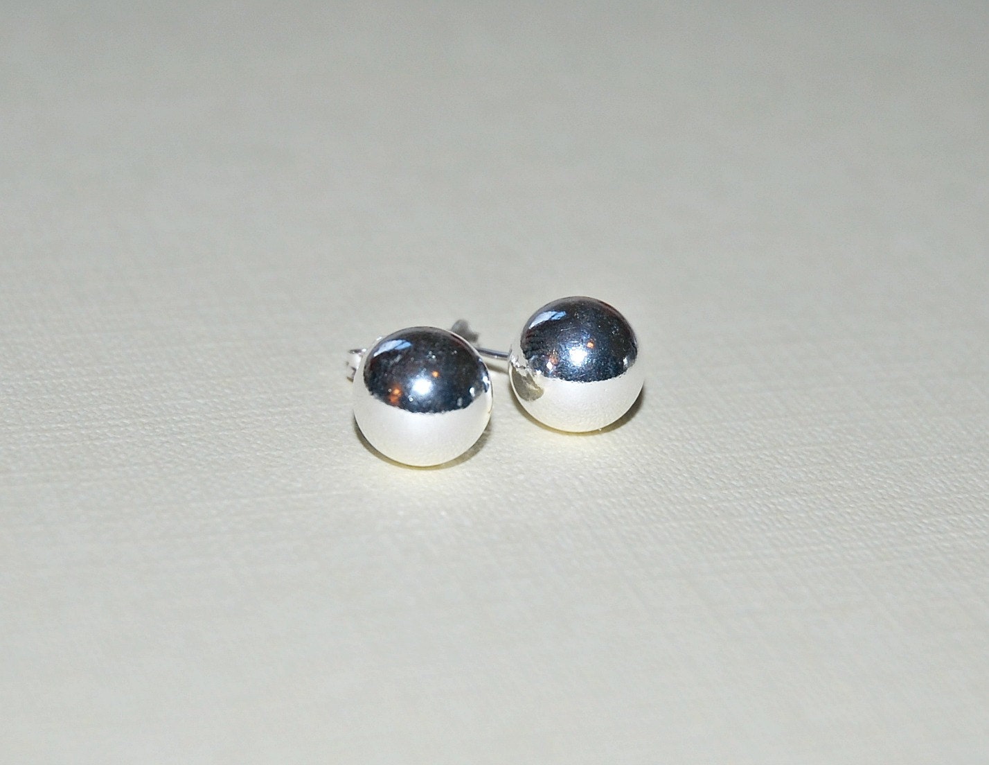 Sterling silver ball stud earrings, 10mm silver ball earrings, sterling silver earrings, classic studs, large ball studs, simple jewelry