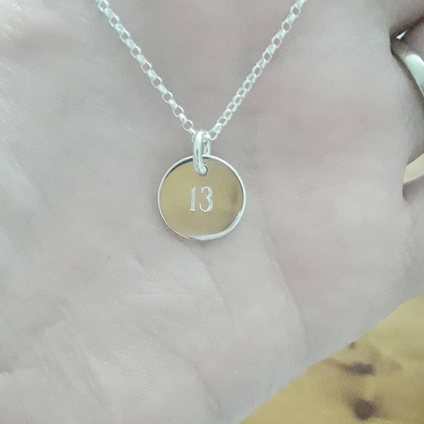 Sterling silver disk necklace, engravable silver circle, 12mm silver disc, sterling silver coin pendant, simple necklace, minimalist jewelry