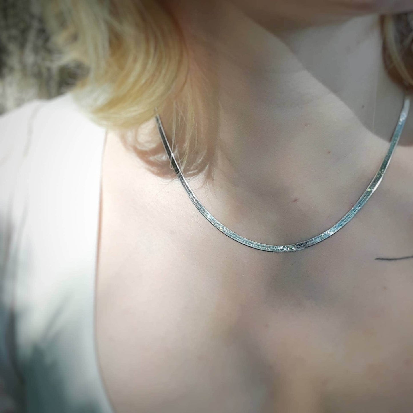 Herringbone chain necklace