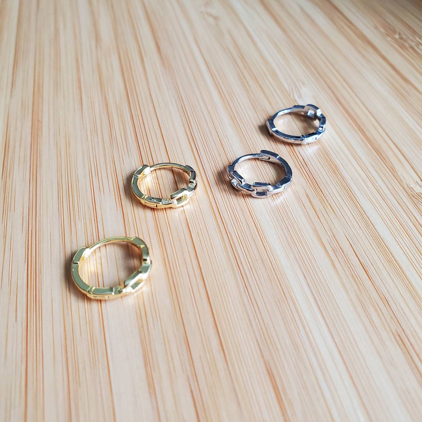 Judith paperclip link hoop earrings