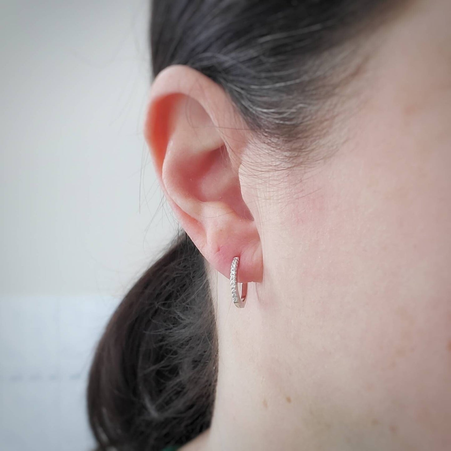 Annabelle cz huggie hoop earrings