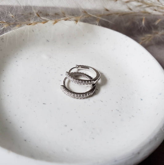 Annabelle cz huggie hoop earrings