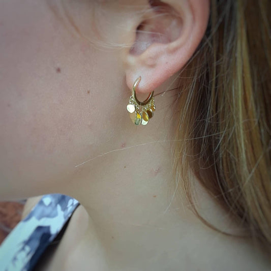 Amelia disco huggie hoop earrings