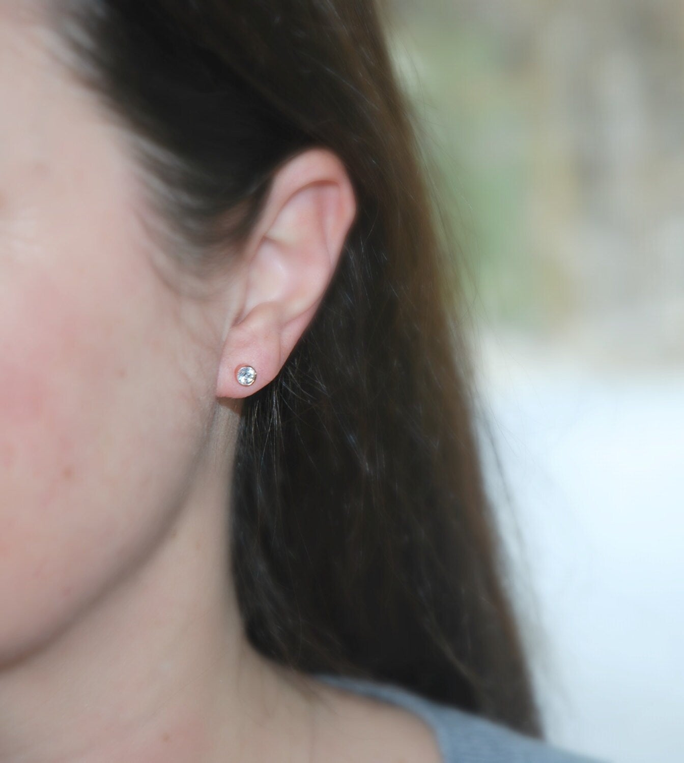 Marley cubic zirconia studs - gold