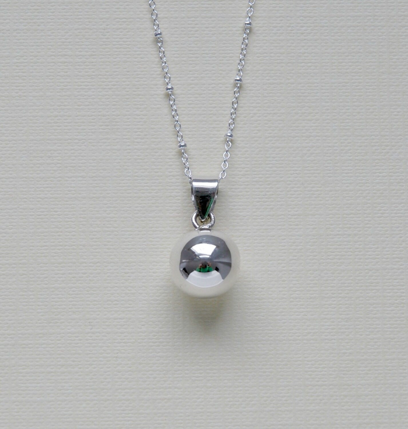 Sterling silver harmony ball necklace, bola pregnancy necklace, chime necklace, bola ball, musical chime ball, angel caller harmony necklace