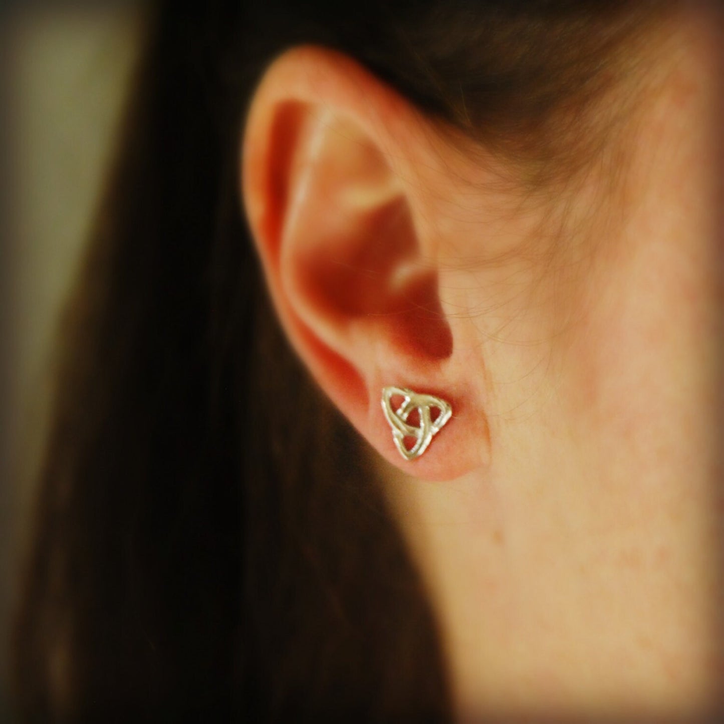 Celtic knot stud earrings