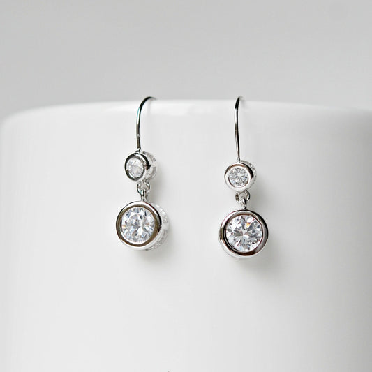 Eudora cz drop earrings