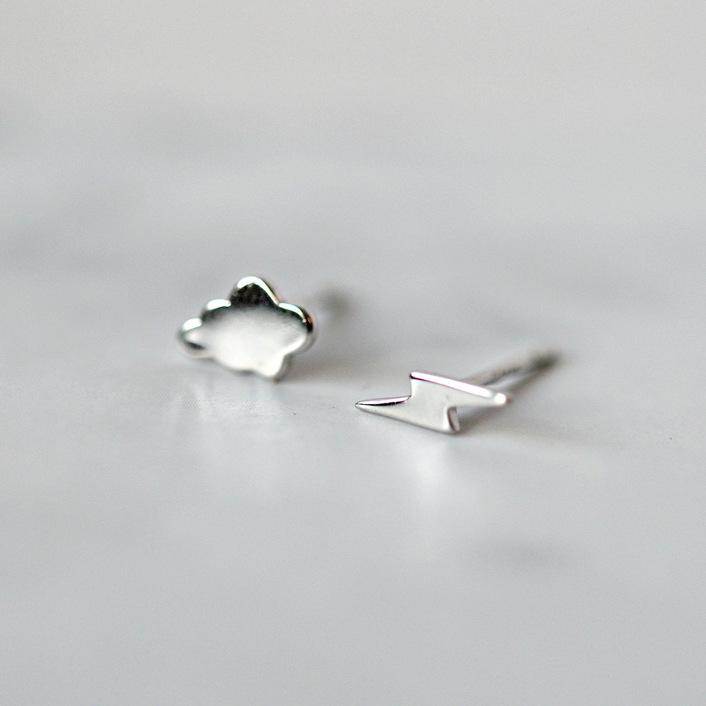 Lightning bolt & cloud earrings