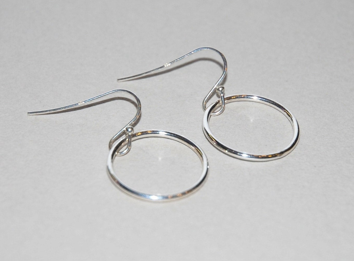 Mina silver circle earrings