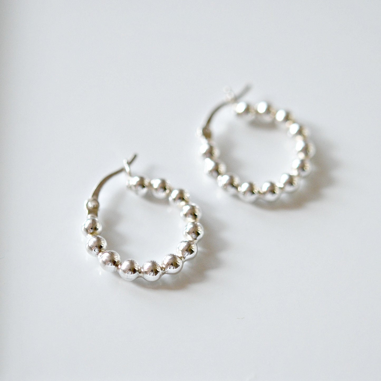 Dakar beaded hoop earrings