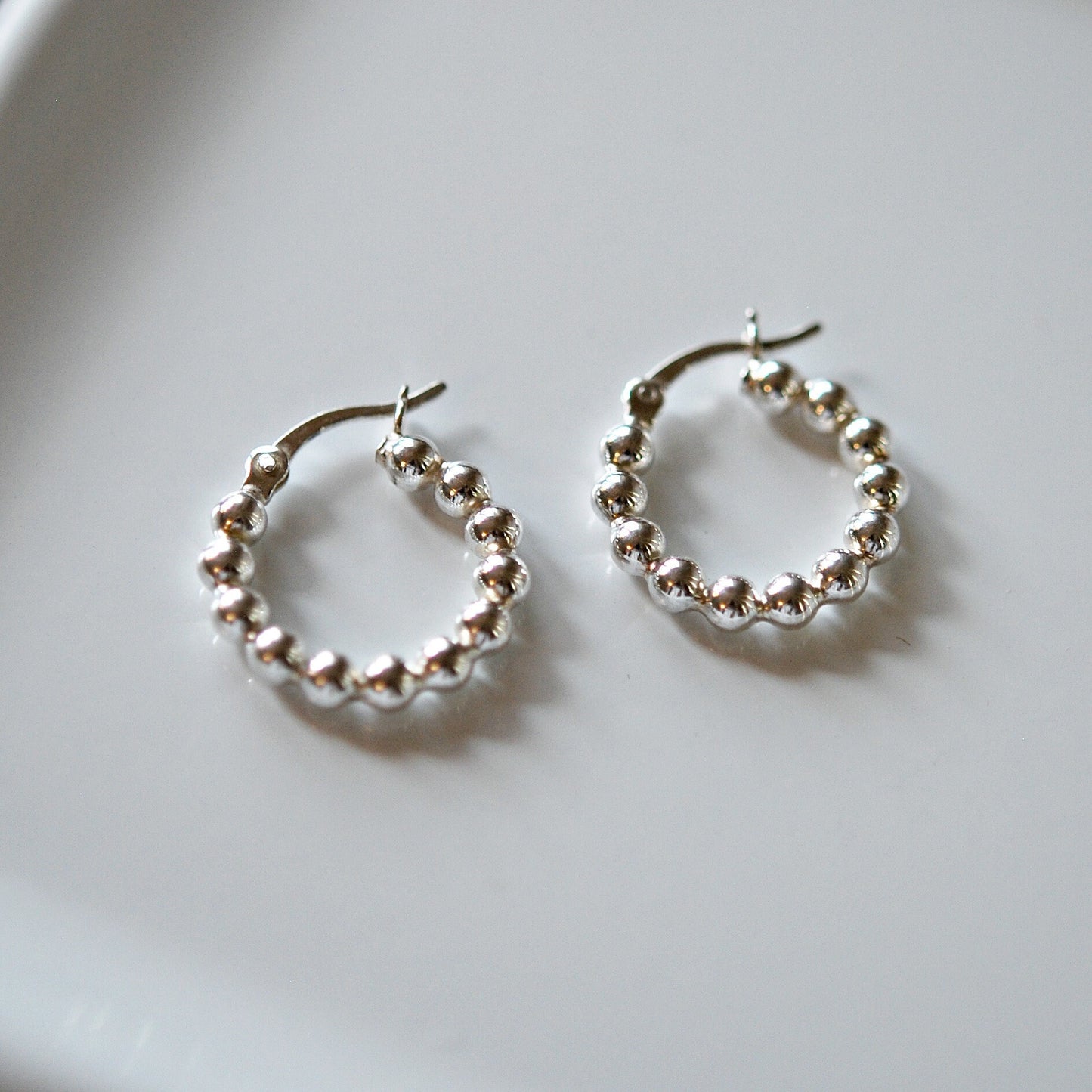 Dakar beaded hoop earrings