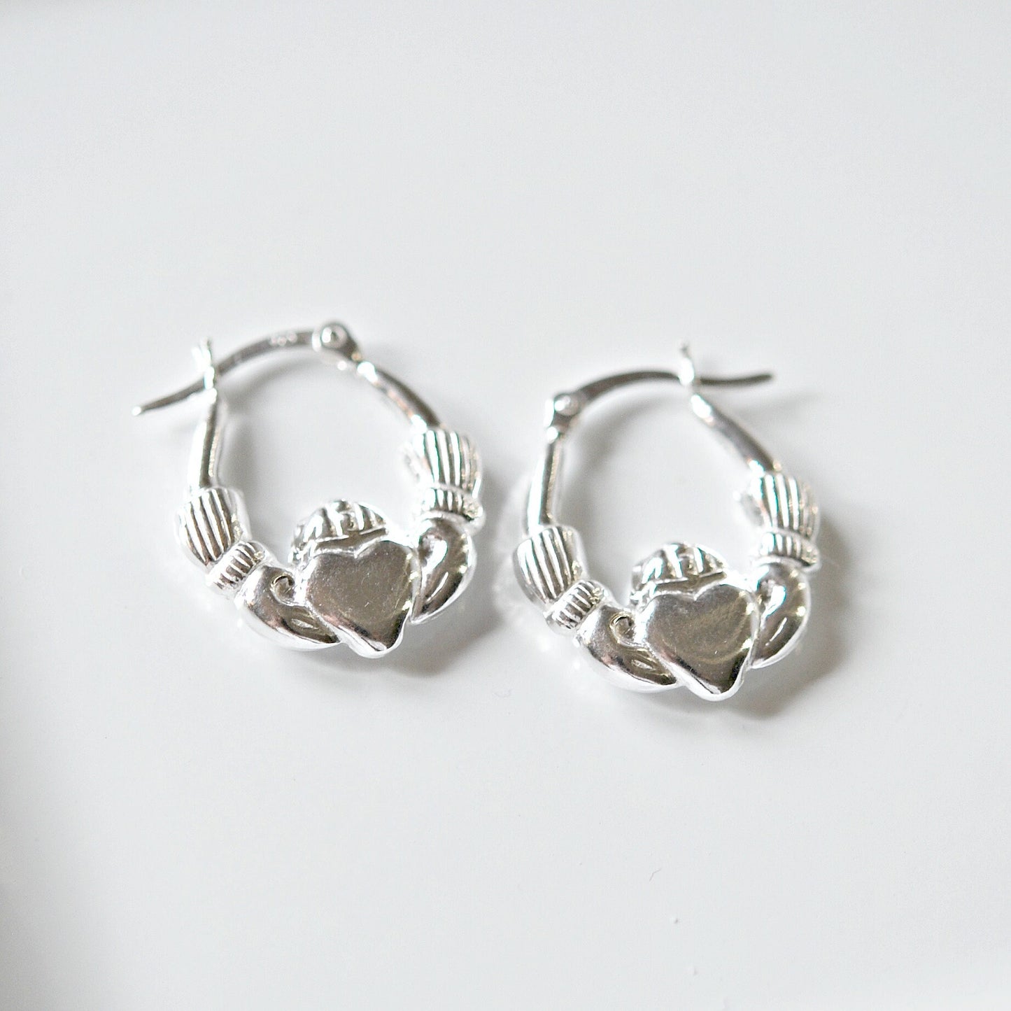 Claddagh hoop earrings