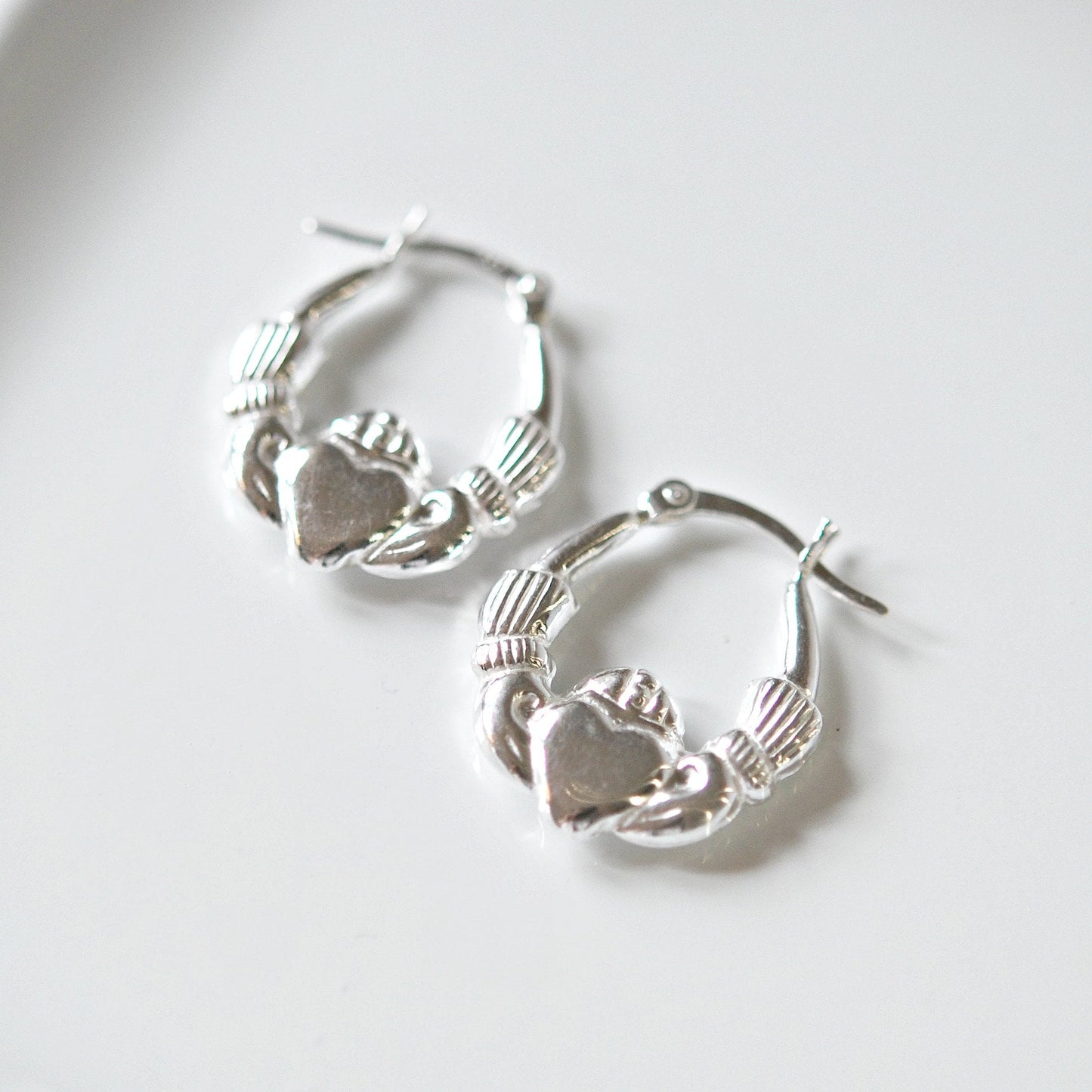 Claddagh hoop earrings