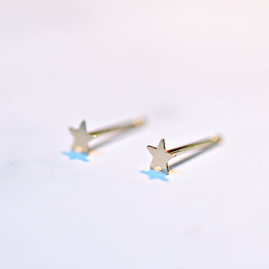 Star earrings, tiny gold star studs, gold studs, gift under 25, simple jewelry, little stars, gold earrings, minimalist studs, nickel free