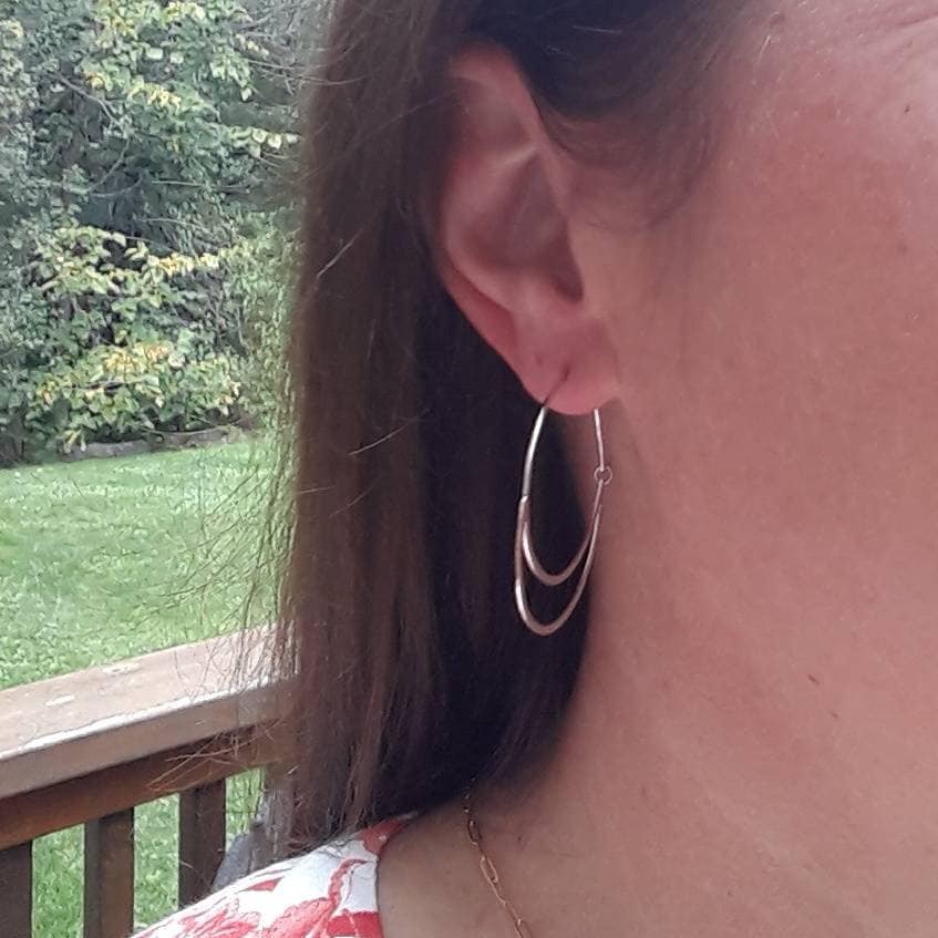 Asmara crescent hoop earrings