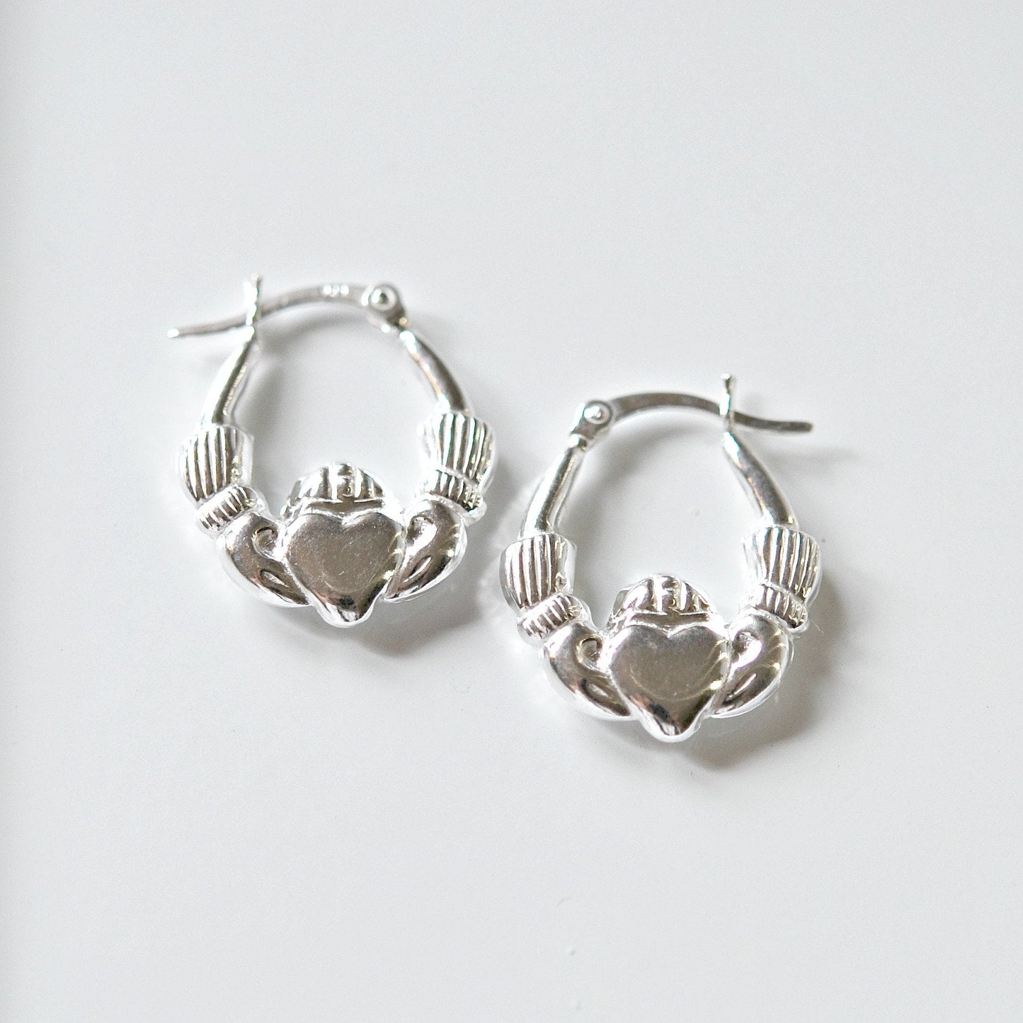 Claddagh hoop earrings