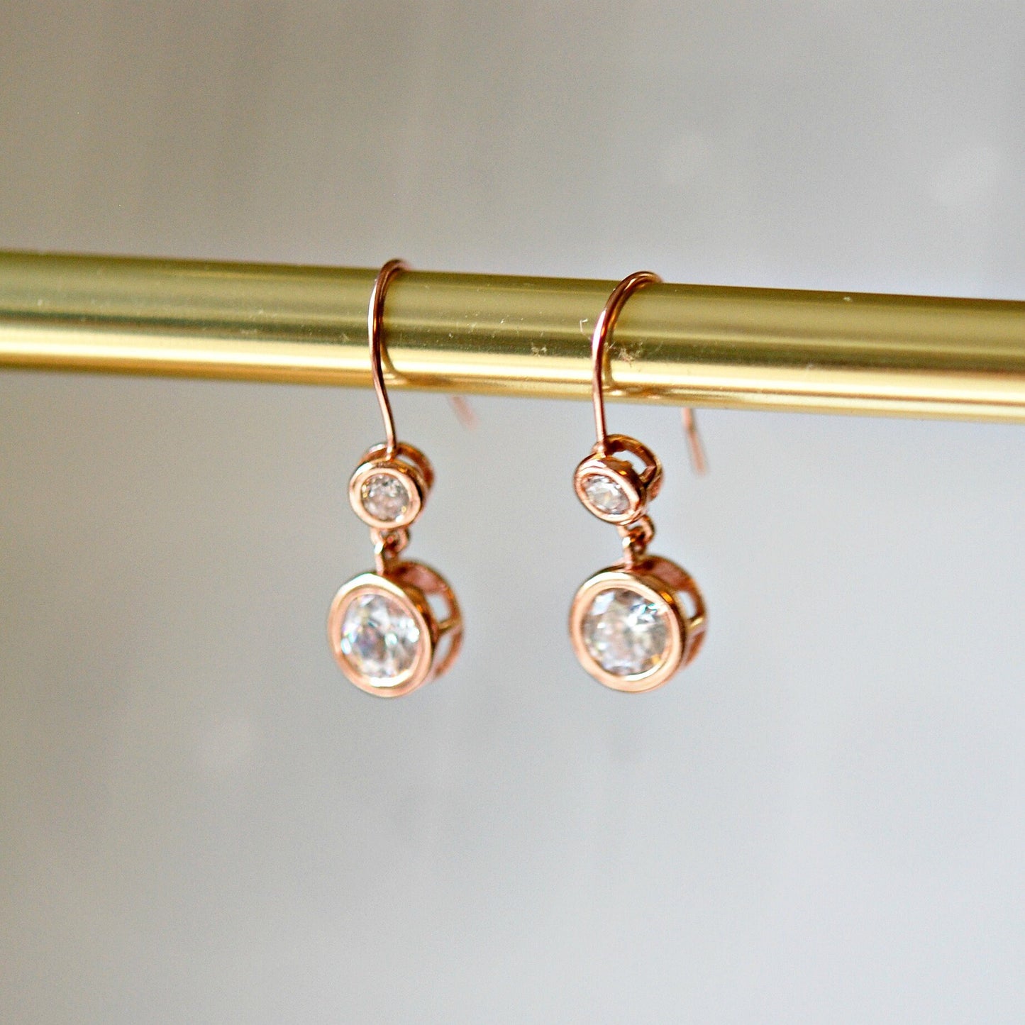 Eudora cz drop earrings