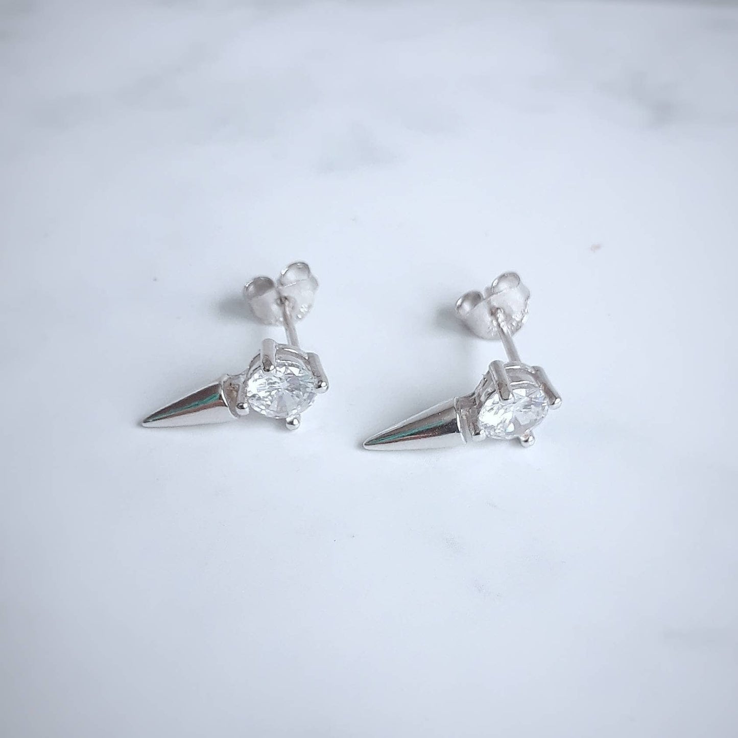 Pamela diamond spike studs