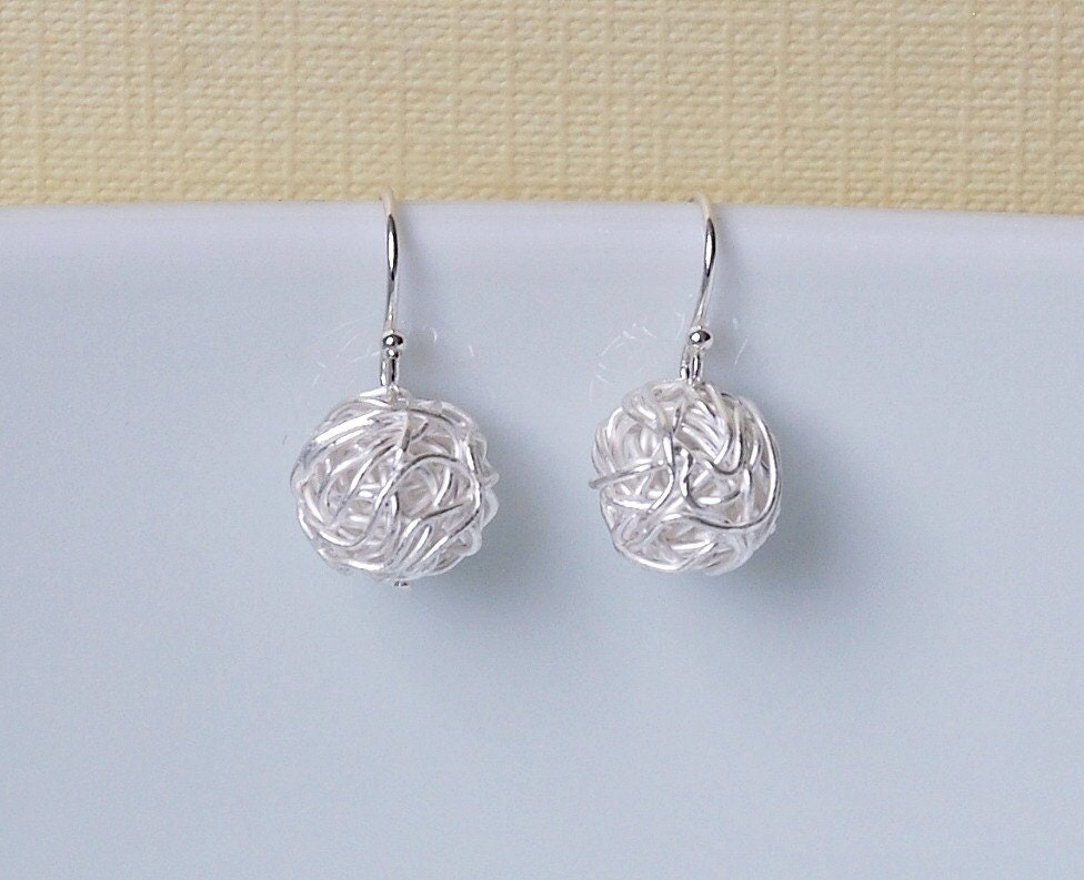 Tangled ball earrings