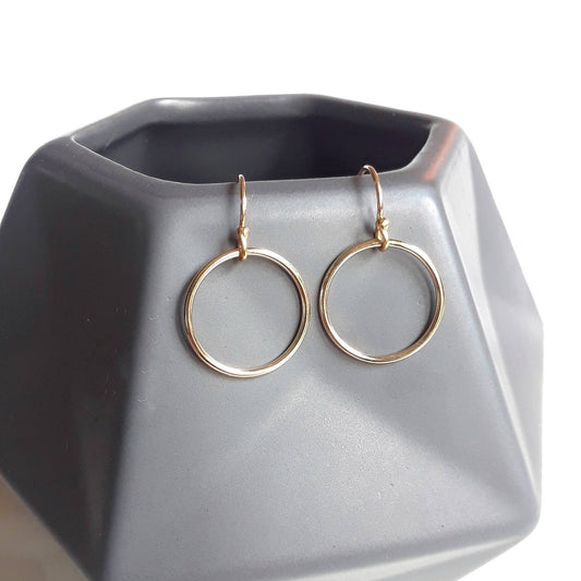 Bernadette gold circle earrings