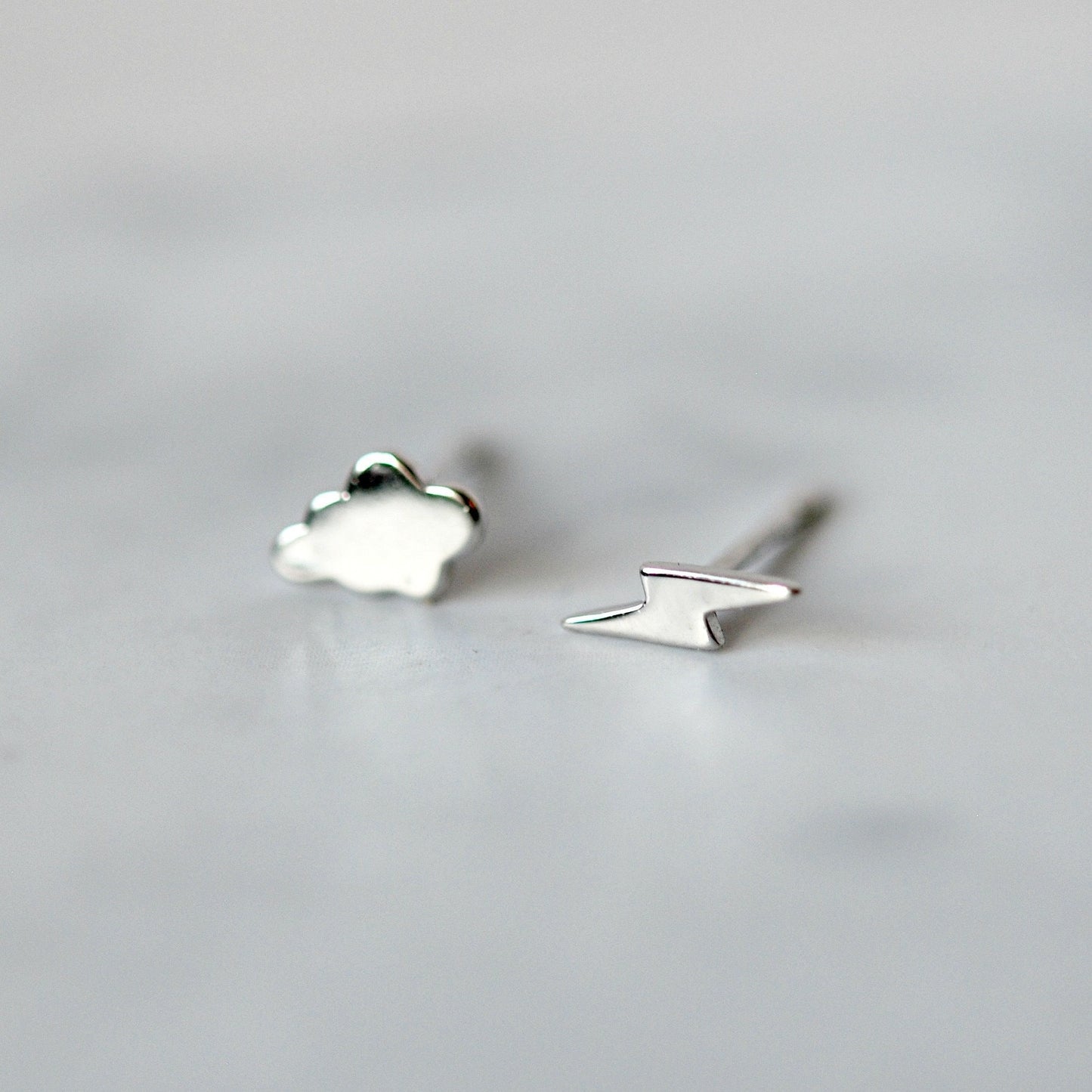 Lightning bolt & cloud earrings