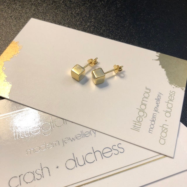 Mackenzie cube stud earrings