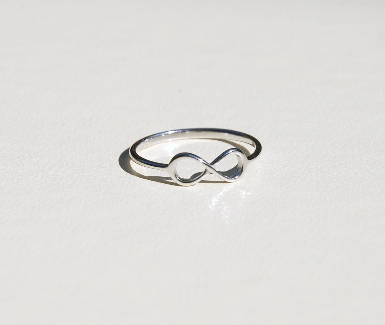 Sterling silver infinity ring, stacking rings for women, eternity ring, romantic jewelry, birthday gift, best friends, infinite symbol