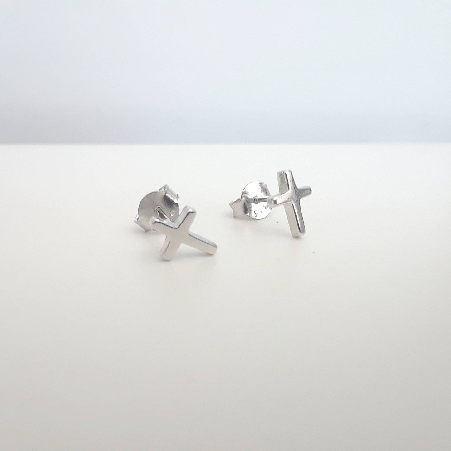 Magdalene cross stud earrings