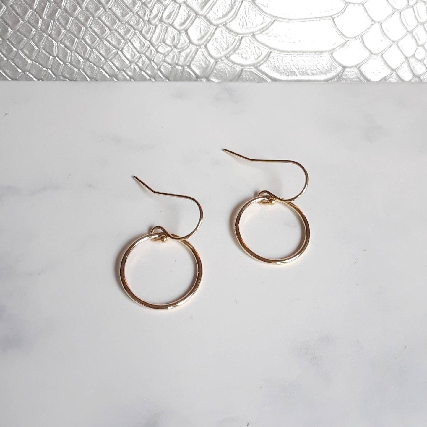 Bernadette gold circle earrings