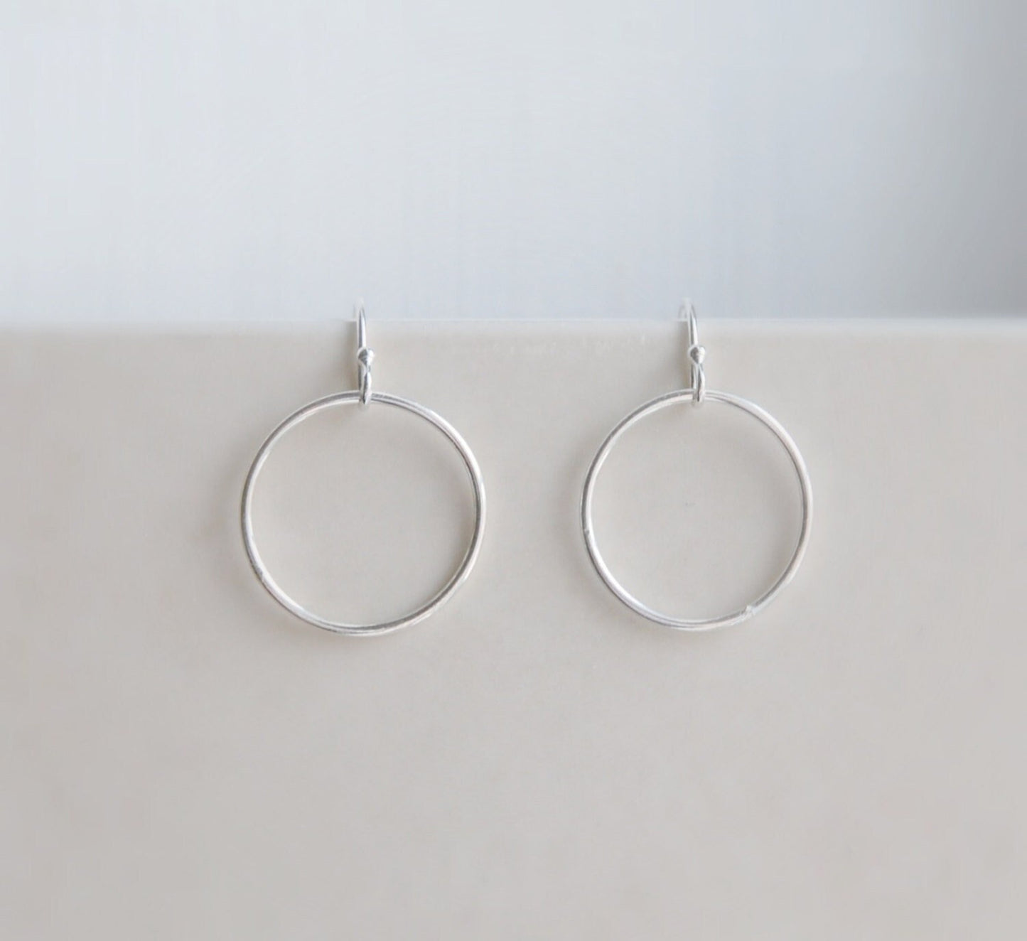 Mina silver circle earrings