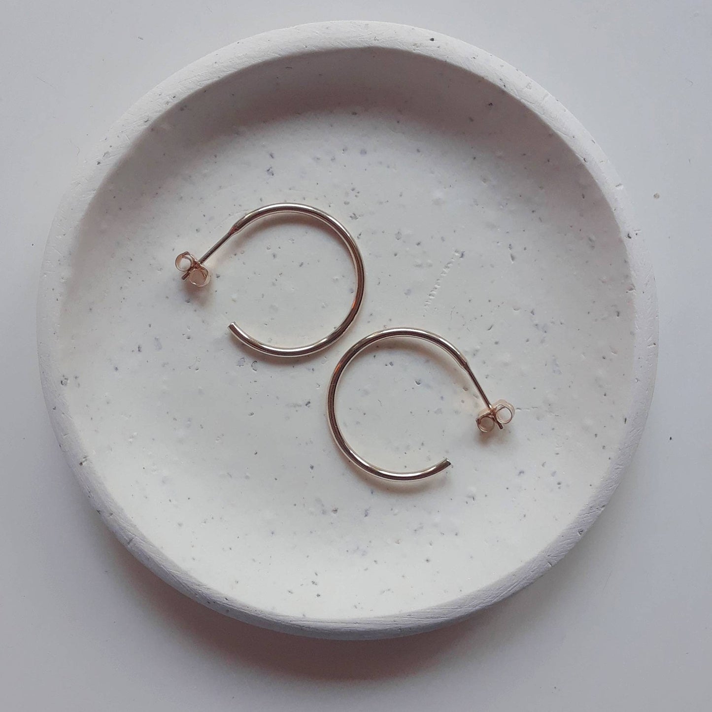 Valentina hoop stud earrings - gold