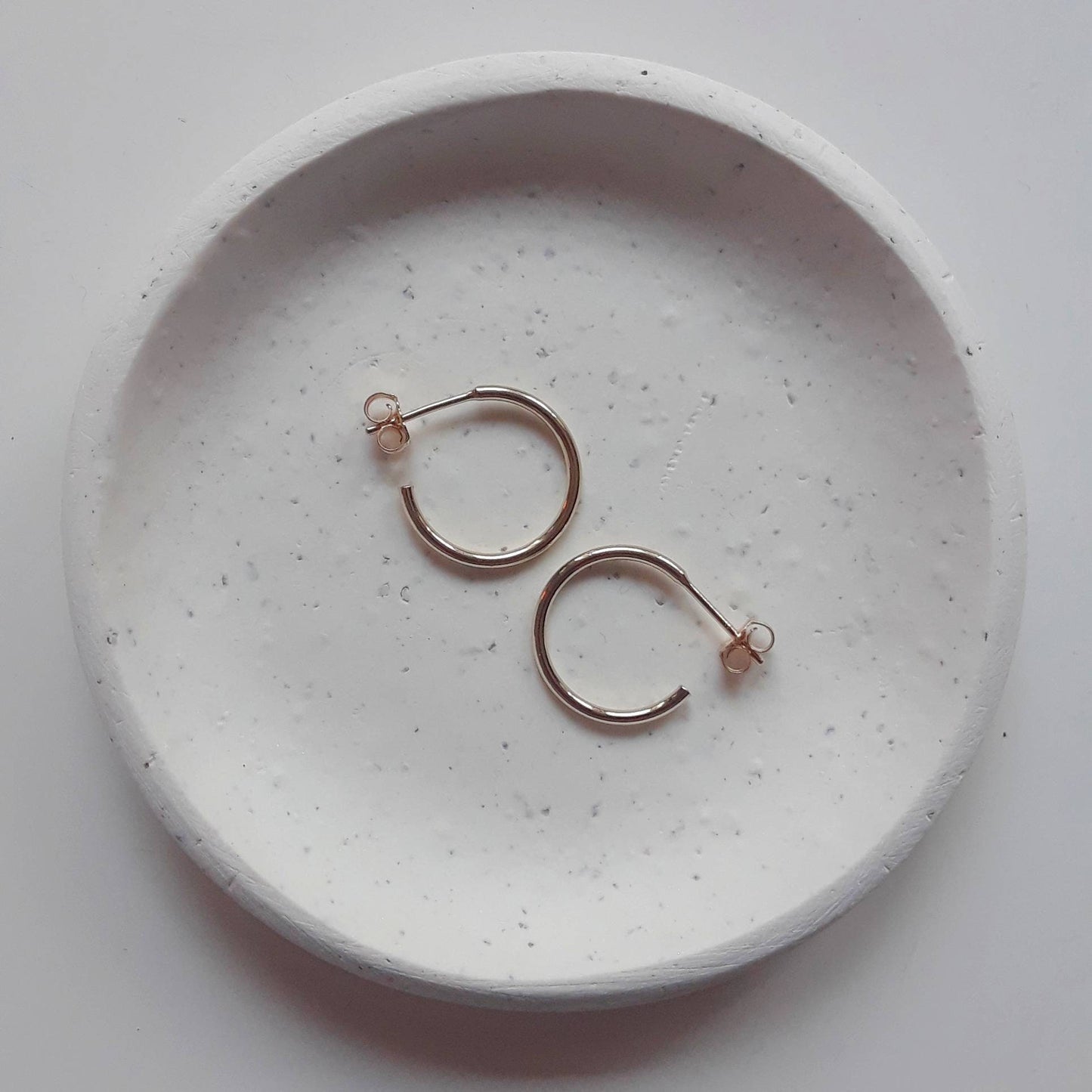 Valentina hoop stud earrings - gold